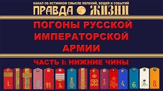 Чины и Погоны Русской Императорской Армии Часть I Нижние Чины