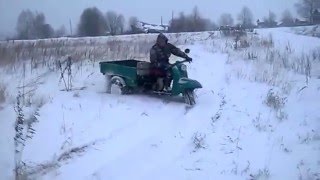 Мотороллер муравей на грунтозацепах.