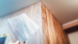 Как приклеить шпон на стену !!! / Часть 1