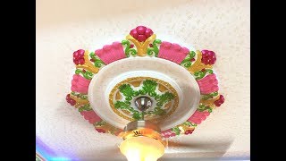 The New Desing Cornice Corner And Ceiling Rose And Painting Gypsum Plaster Of Paris Of Colour PHOTO