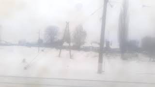 Вид из Окна: Прибытие на ст. Нежин Украина 17.01.2019