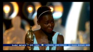 Lupita Nyong'o wins supporting actress Oscar for '12 Years a Slave'