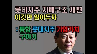 [주식] 롯데지주 지배구조개편  - 이것만 알아두자, 기업가치분석