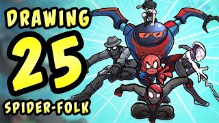 INTO THE SPIDER-VERSE - Drawing 25 Spider-man Character Brawl