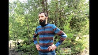 Мужской свитер с центральным узором