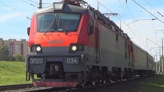ЭП20-034 с фирменным поездом №102 "Москва - Адлер" + новые вагоны РИЦ