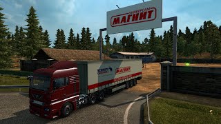 Euro Truck Simulator 2. Мод: MAN TGA+прицеп Магнит. (Ссылка в описании)