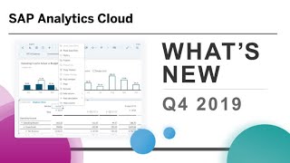 SAP Analytics Cloud: What's New in Q4 2019
