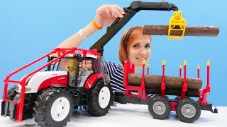 Трактор Брудер и Маша  - Видео про машинки - Волшебная коробка 18