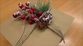Упаковка подарочной коробки на новый год своими руками. Мастер-класс от Микрос
