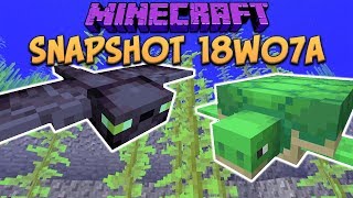 Minecraft 1.13 Snapshot 18w07a Update Aquatic Arrives, Phantom Mob, Turtle Mob, Trident & More