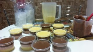 Pudim Herbalife (Flan Shake Herbalife Duo) - Duas camadas - dois sabores