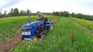 Оранка мінітрактором Синтай 244 літо 2016. Пахота минитрактором Синтай 244 лето 2016