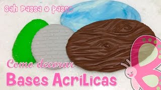DIY Como decorar Bases Acrílicas com Biscuit - Sah Passa o Passo
