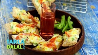 Cheesy Puffs (Quick), Baked Khari Biscuits with Cheese by Tarla Dalal