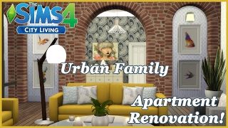 The Sims 4 - City Living -  Urban Family! CC (Apartment Renovation!)