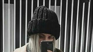Шапочка из толстой пряжи резинкой 1х1
