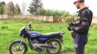 Часть 1. Мотоцикл для начинающих Bajaj Boxer BM 150, первый обзор, сравнение с YBR 125