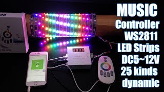 Dream Color music controller control WS2811 addressable led strip lights