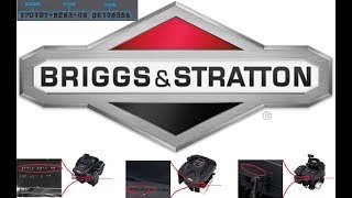Как найти номер модели двигателя Briggs & Stratton