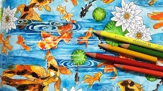 Watercoloring in Menuet de bonheur AdultColorBook