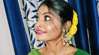 Saraswati puja (সরস্বতী পূজা) makeup tutorial??? || neutral eyes with a bold Kajal ?