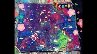 Заливка Акрилом картин/ Акриловая заливка/ Учимся рисовать легко и просто/Acrylic painting/DIY