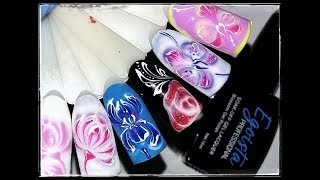 ? ЦВЕТЫ в технике ПО МОКРОМУ ? EGOISTA professional ? Дизайн ногтей гель лаком ?