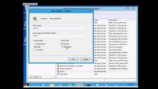 How to create a Global Security Group in Microsoft Windows Server 2012