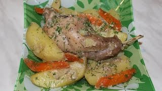 Кролик в духовке , ну   просто объедение !!!