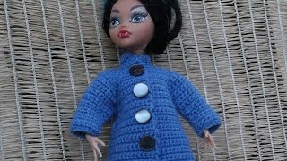 Как связать пальто кукле Монстер Хай. How to tie coat doll. Wie zu beschichten Puppe zu binden.