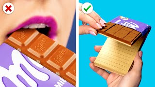 ESCUELA! IDEAS & SUPER HACKS |  TRUCOS DIY CON CHOCOLATE, UNICORNIOS, Y SUPERHÉROES