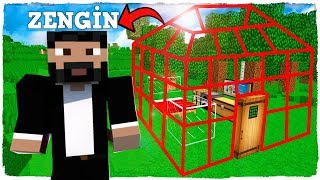 ZENGİN VS FAKİR HAYATI #27 - Minecraft Görünmez Ev