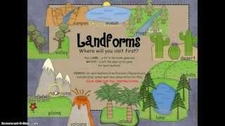 Landforms for Smartboard with Discovery Education Links PREVIEW