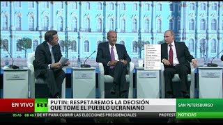 Putin contesta las preguntas de los periodistas en el Foro Económico Internacional