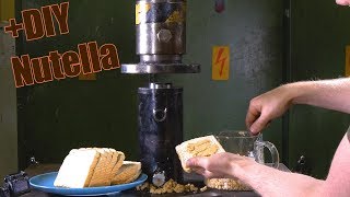 Making Peanut Butter with Hydraulic Press