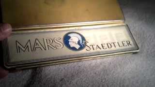 ☞★ RARE Vintage Collectible Mars Staedtler metal pencil tin (Germany) ★☜
