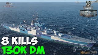 World of WarShips | Bayard | 8 KILLS | 130K Damage - Replay Gameplay 4K 60 fps