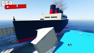 ГОНКА ПО НАСТОЯЩЕМУ ТИТАНИКУ! ОГРОМНЫЙ КОРАБЛЬ! (GTA 5 ONLINE ГОНКИ)