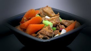 Braised Lamb Ribs & Carrot Stew (Chinese Spicy Cooking Recipe)