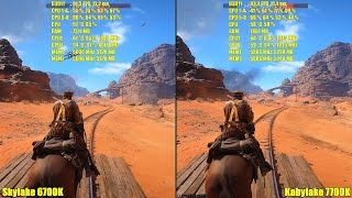 Battlefield 1 Kaby Lake 7700K Vs Skylake 6700K GTX 1080 SLI Frame Rate Comparison