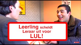 LEERLING BLIJFT LACHEN OM LERAAR