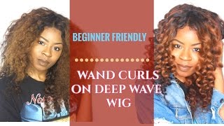 How To Wand Curl Deep Wave Curly hair