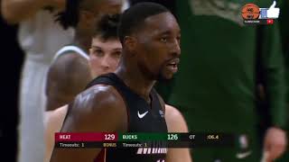Bam Adebayo Saves the Day for the Miami Heat | Oct 26, 2019 | Bucks vs Heat