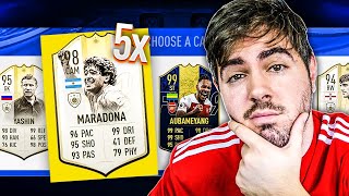 OMG 5 ICONS E O AUBA TOTY!!! FUT DRAFT FIFA 19!