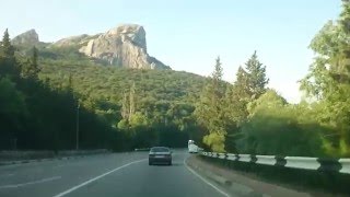 Дорога вдоль побережья Черного моря Крымского полуострова