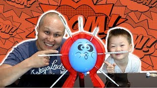 Бум бум баллун семейная игра распаковка лопаем шарик колючками BOOM BOOM BALLOON CHALLENGE