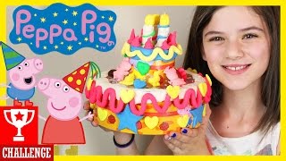 PEPPA PIG'S BIRTHDAY CAKE PLAY DOH CHALLENGE!  |  KITTIESMAMA