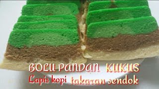 RESEP BOLU KUKUS PANDAN LAPIS KOPI TAKARAN SENDOK