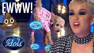 DOG POOPS All Over Girls American Idol Dream! SHOCK AUDITION! Idols global